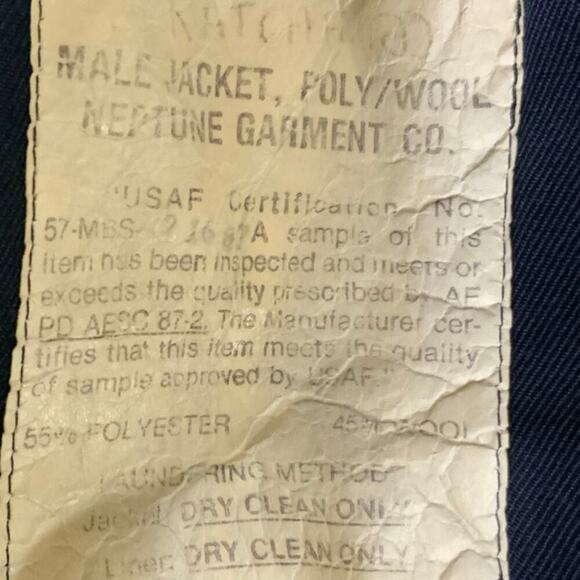 Air Force Military Uniform Wool Jacket Mens Large Long Sleeve Casual Minimalist - Picture 10 of 11